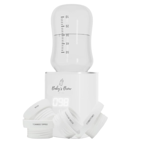 The Baby’s Brew 3.0 Portable Bottle Warmer Adapter Set, Breastmilk, Formula & Water Warmer, Smart Sensor Technology, Leak-Proof, Travel-Friendly, BPA-Free, | Single Warmer with 4 Adapters