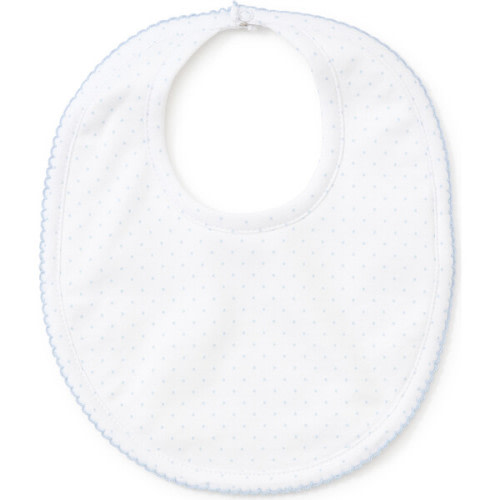 New Dots Bib, White/Blue - Kissy Kissy | Maisonette