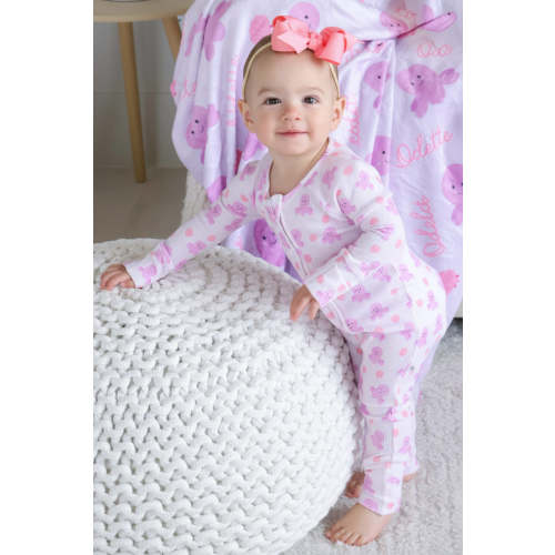 Bamboo Waffle Convertible Zip Romper in Sea Snuggles | Caden Lane