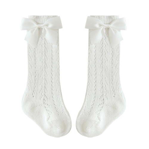 Knee High Socks Newborn Infants Toddlers Girls Tube Ruffled Uniform Long Stockings Big Bow Princess Baby Socks 0-5Y