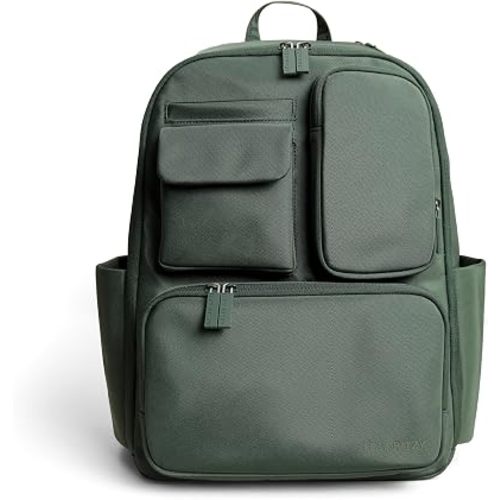 Itzy Ritzy Utility Diaper Bag Backpack, 17 Pockets w/Changing Pad (Mocha)