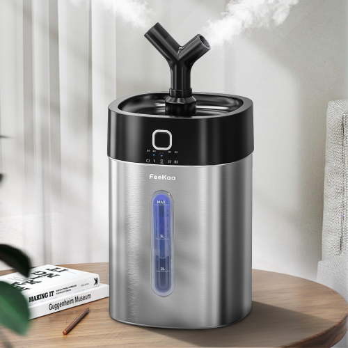 Stainless Steel Humidifier Easy Clean, 1Gal/4L Cool Mist Humidifiers for Bedroom, Dishwasher Safe Large Room, Black