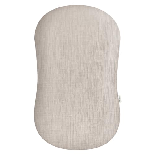 Baby Lounger Cover, Muslin Cotton Infant Lounger Cover, Cover Only | Beige, Soft Breathable Muslin Cotton, Designed for Newborn and Infant Lounger Cover Boy and Girl, Envelope Closure