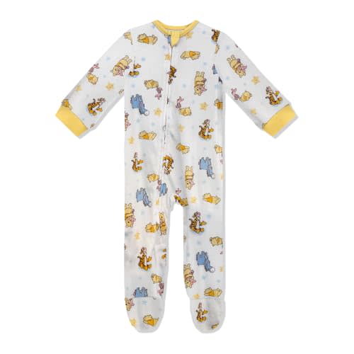 Disney Baby Zip-Up Sleeper Onesies - Cars, Princess, Minnie, Pooh & Mickey - Infant & Toddler Boys & Girls - Official License