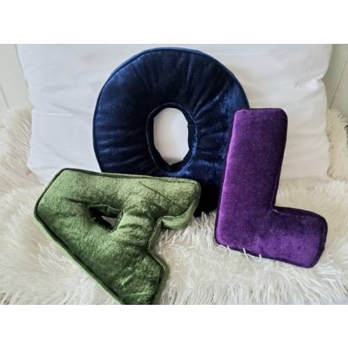 Velvet Fabric Letter, Alphabet Letter Decor, Nursery Monogram Pillow, Letter Cushion, Letter Shaped Throw Pillow, Personalized Kids Decor - Etsy