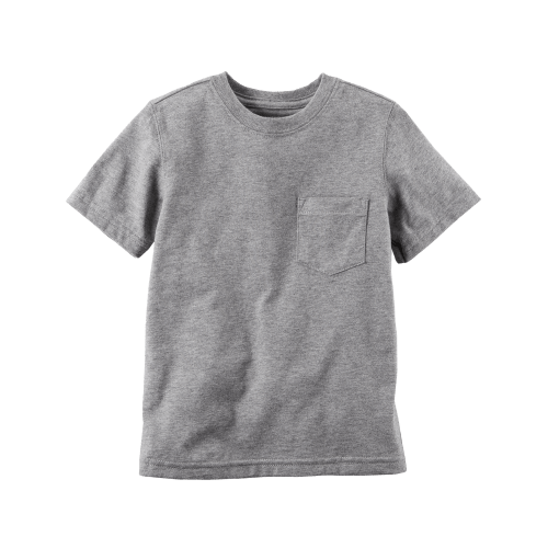 Baby Solid Short-Sleeve Pocket Tee - Grey - Carter's | Carter's