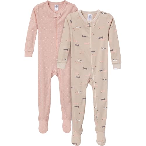 Gerber unisex-baby 2-pack Footed Pajamas
