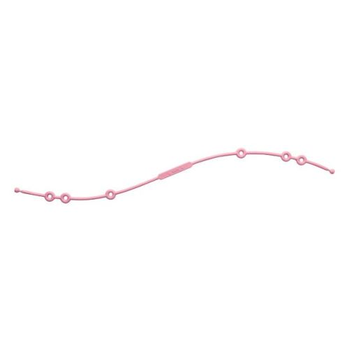 SARO Pink Silicone Catch-All Rope: Adjustable Baby Toy, Bottle, & Pacifier Holder for Stroller & Car Seat
