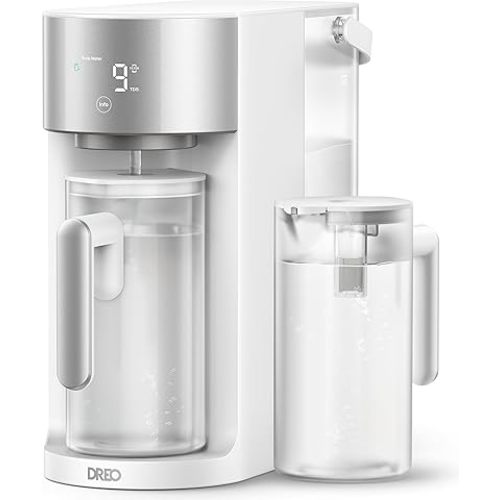 DREO Reverse Osmosis Water Filter Countertop, RO Filtration System, 3:1 Pure to Drain, TDS & Filter Life & 2 Autofill Pitchers, Install-Free, Self-Cleaning Water Purifier, RO Water Filter 113 5L