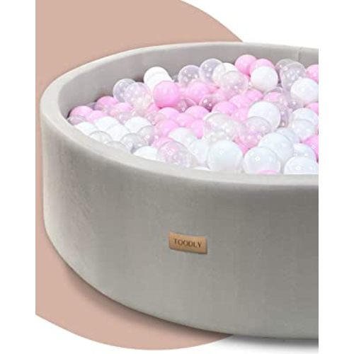 Baby Ball Pit for Toddlers and Babies 40''x 12''x 2'' - Sturdy Foam Baby Ball Pit - Durable Ball Pits for Toddlers 1-3 - Soft Feel Large Ball Pit - Baby Ball Pit Balls NOT INCLUDED - TOODLY