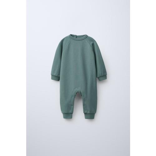 PLAIN PLUSH JUMPSUIT - Greenish | ZARA United States