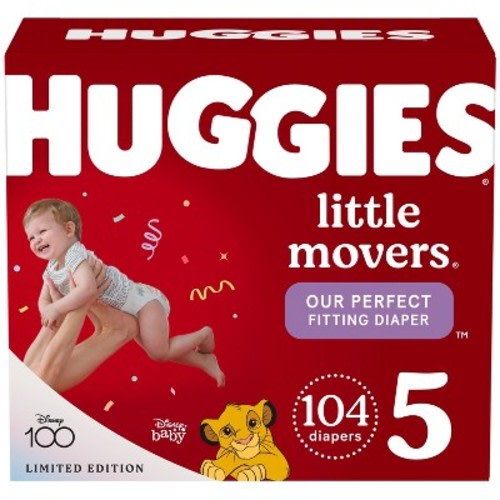 Huggies Little Movers Baby Disposable Diapers - Size 5 - 104ct
