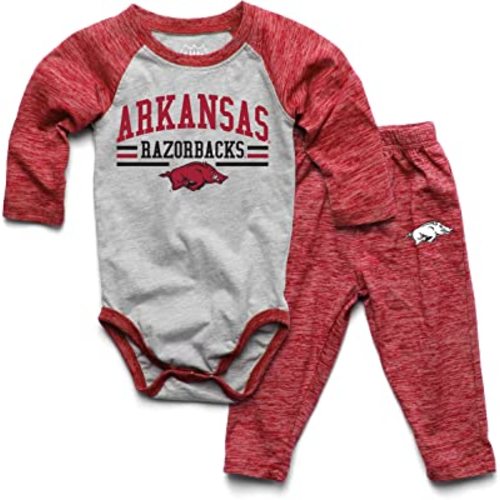 Wes and Willy Baby College Sports Fan Long Sleeve One Piece and Pant Set