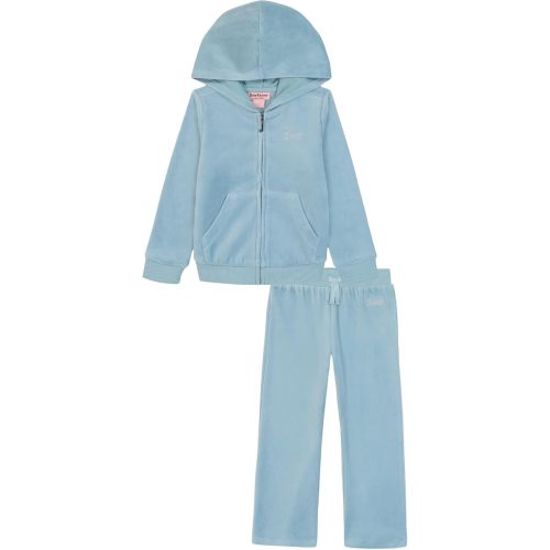 Juicy Couture 2pc Zip Up Velour Jog Set