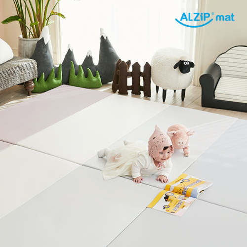 ALZiP MAT Eco Silion Folder Mat URBAN GRAY PINK