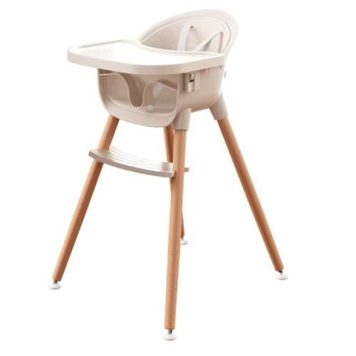 Fodoss 3-in-1 Wooden High Chair for Babies and Toddlers,Convertible Easy Clean Infant Highchair,Modern Design Silla para Comer De Bebe