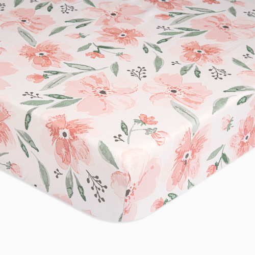 Cotton Sateen Crib Fitted Sheet - Parker Floral