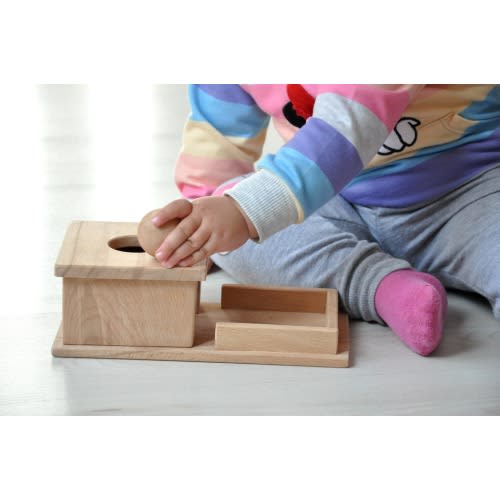 Montessori Wooden Baby Toy Set – Rolling Drum, Interlocking Discs, Object Box, Egg in Cup, Bell Cylinder