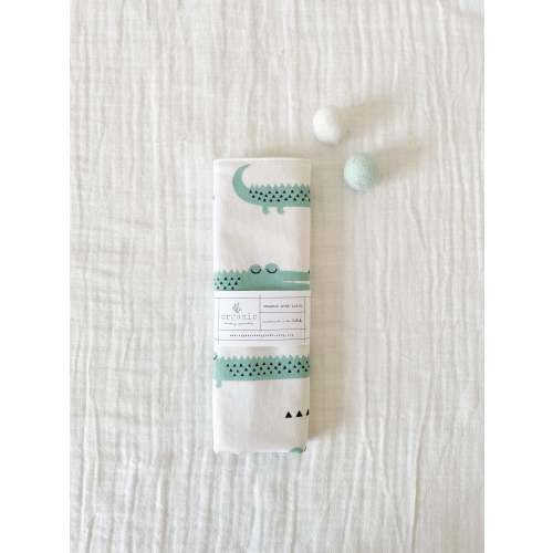 Organic Crocodile Burp Cloth