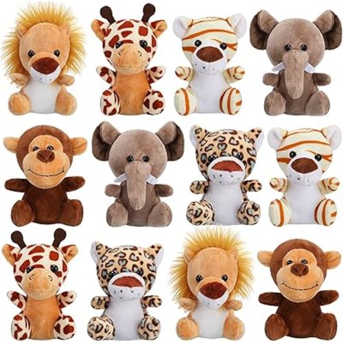 Sumind Mini Stuffed Forest Animals, 12 Pieces, 4.8 Inch