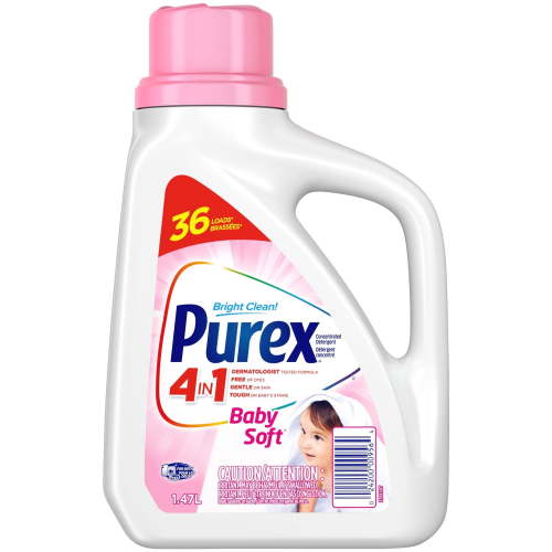 Purex 4 in 1 Baby Soft Liquid Laundry Concentrated Detergent, 1.47 Litres, 36 loads, 1.47 Litres, 36 Loads - Walmart.ca