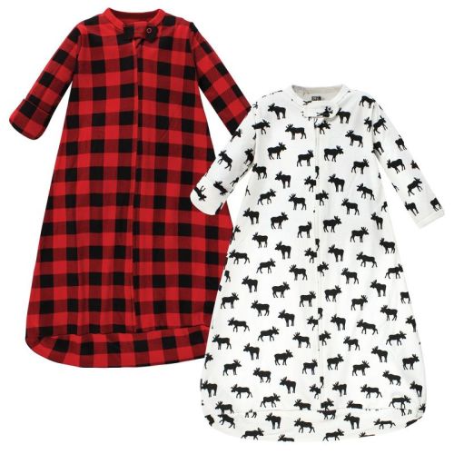 Hudson Baby Infant Boy Cotton Long-Sleeve Wearable Sleeping Bag, Sack, Blanket, Moose, 0-3 Months