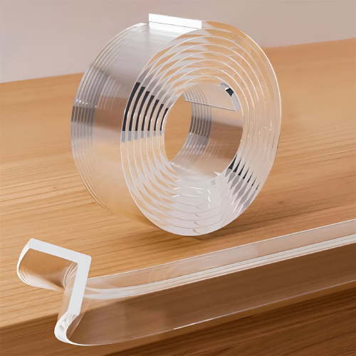 LAMIRO 6.5 Ft x 0.8 in Soft Edge Corner Protector, Clear Table Corner Guard Strip, Crib Proofing Adhesive Tape, Cabinet Door Bumper, Furniture Against Sharp Corners, for Wall Window Sill