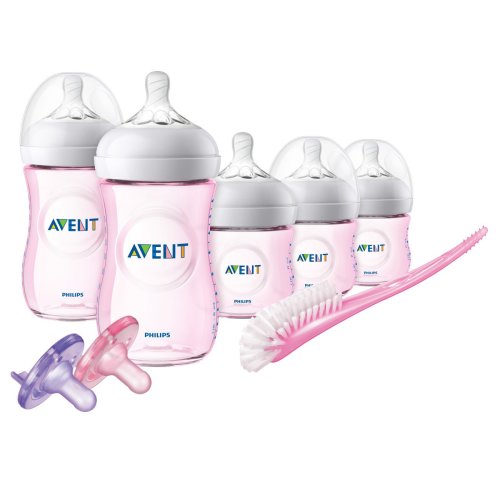 Philips Avent Natural Baby Bottle Newborn Gift Set - Pink