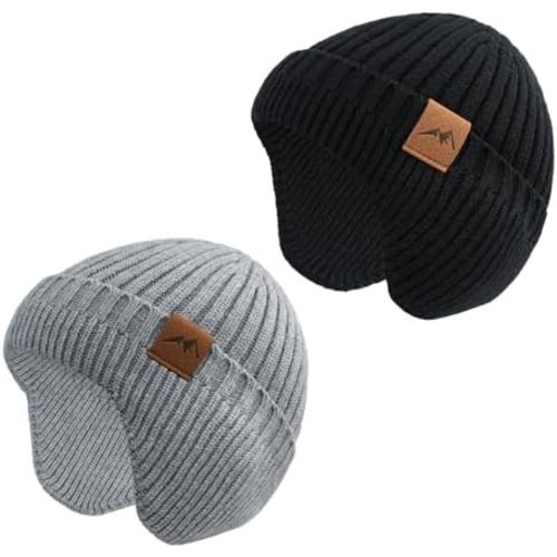 POXIMI Baby Boy Winter Hat Toddler Warm Beanie Girl Knit Hats with Earflap Kid Cute Earmuffs
