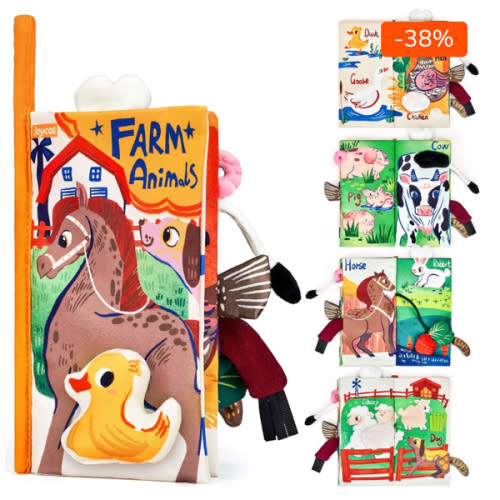 Baby Crinkle Cloth Book – Soft Sensory Toy for Newborns | JoyCat