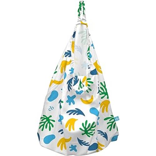 CHARLIE BANANA Reusable and Washable Cloth Diaper Wet Bag, Waterproof Hanging Diaper Pail and Laundry Bag, Leaf