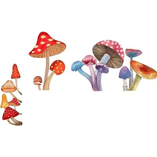 Mushroom Wall Stickers, Light Switch Decor Decals,Switch Stickers,Mushrooms Glowing Wall Decals, Luminous Wall Decor for Bedroom Living Room Nursery Home Decorations (Mushroom)