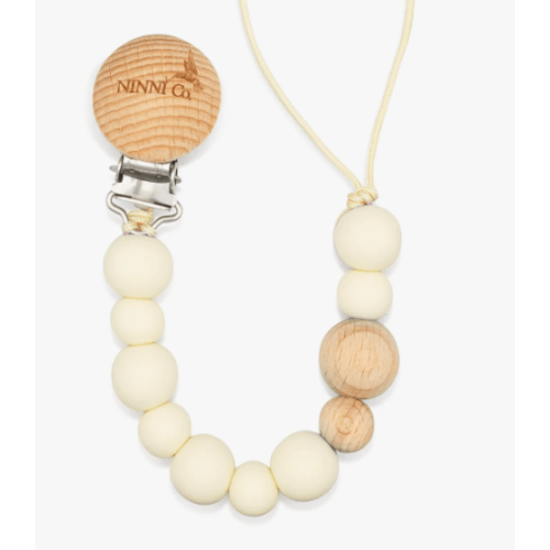 Ninni Co. Marshmallow Cream Pacifier Clip
