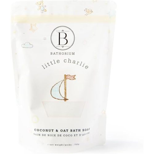 Bathorium Little Charlie Bath Soak, Nourishing Soak for Babies, Made with Colloidal Oat, Chamomile & Coconut, Moisturizes & Soothes Delicate Skin, 26 oz