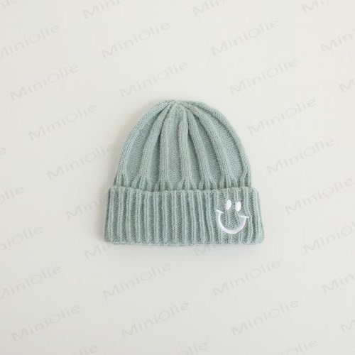 Baby Embroidered Smile Knitted Beanie