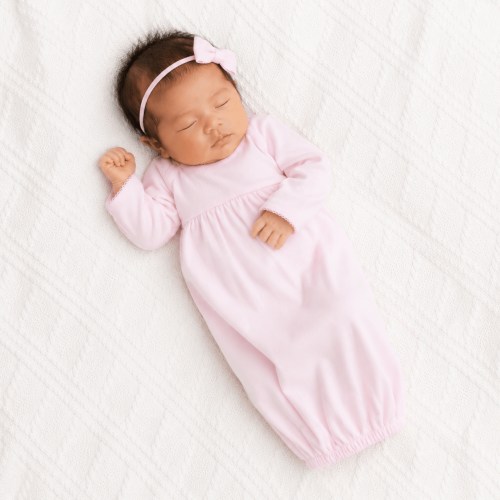 Baby Girl Soft Pima Cotton Gown - Magnolia Baby Shower Gifts