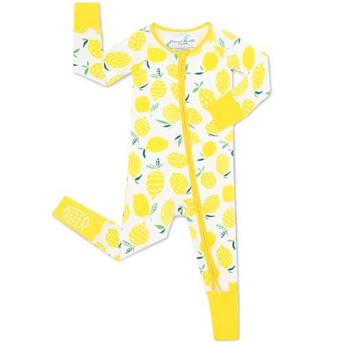 babee Reshinee Bamboo Viscose Convertible Baby Footies Pajamas, footies for babies, Zipper Pajamas Baby Girls 0-24M