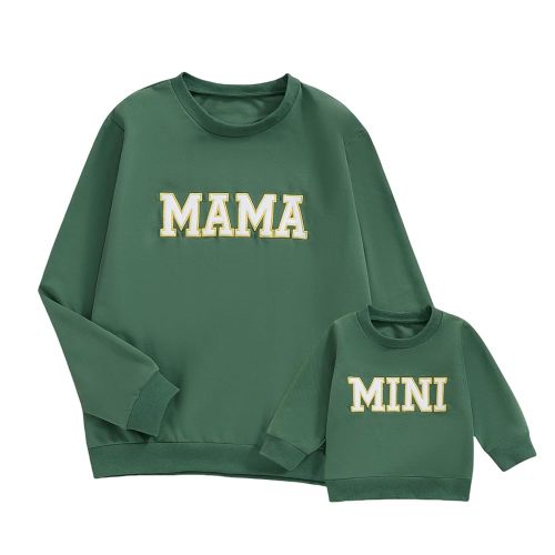 Mommy and Me Matching Outfits Mama and Mini Long Sleeve Crewneck Sweatshirt Halloween Mother Baby Matching Clothes