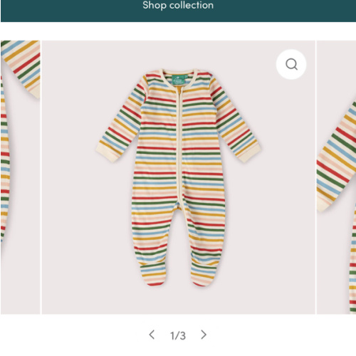 Cream Rainbow Zip Organic Babygrow – Little Green Radicals