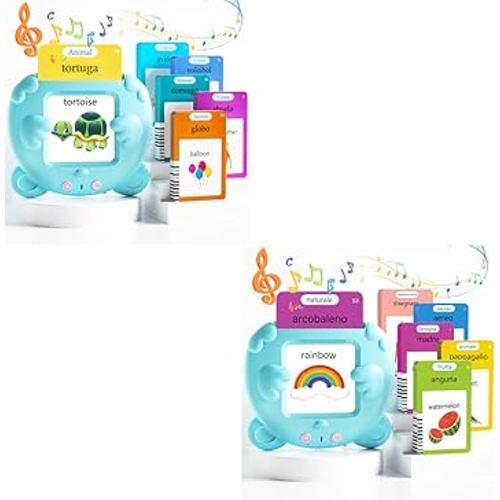 Spanish & English Talking Flash Cards + Italian and English Talking Flash Cards