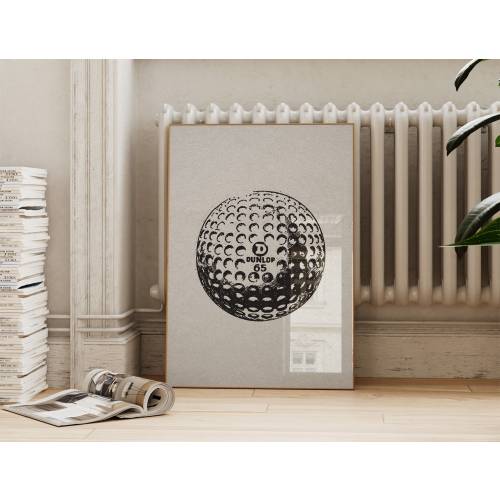 Retro Golf Ball Print: Vintage Sports Decor (Digital Download)