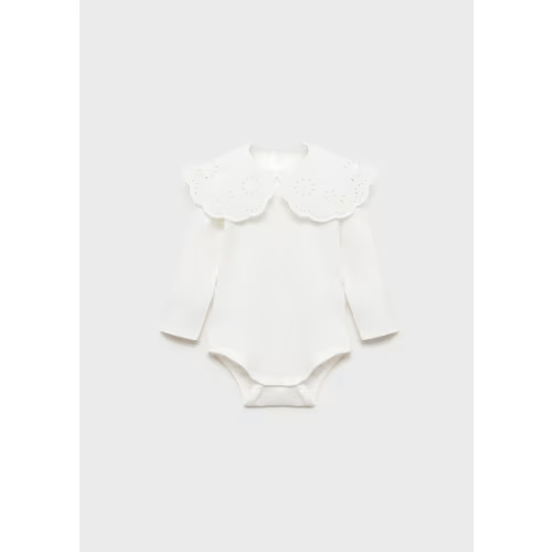 Embroidered babydoll-neck body