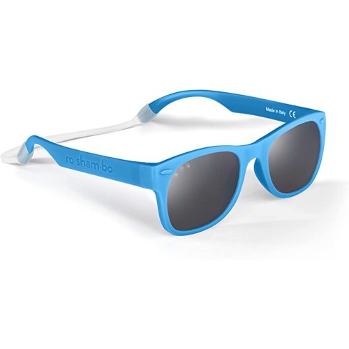 ROSHAMBO Unbreakable Baby Sunglasses with Strap BPA-free – Girls Boys 0-24 months Infants – Polarized Lens, Assembled in USA
