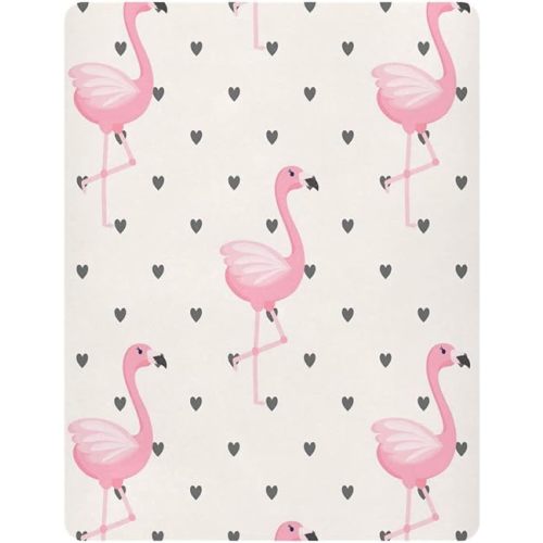 Fitted Crib Sheets, Soft Breathable Comfortable Baby Sheet Set for Boys Girls, Tropical Flamingo Pattern Crib Sheets Fits Standard Crib and Toddler Mattress