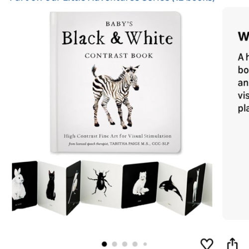 Baby's Black and White Contrast Book: High-Contrast Art for Visual Stimulation at Tummy Time (Tabitha Paige Children's Book Series)