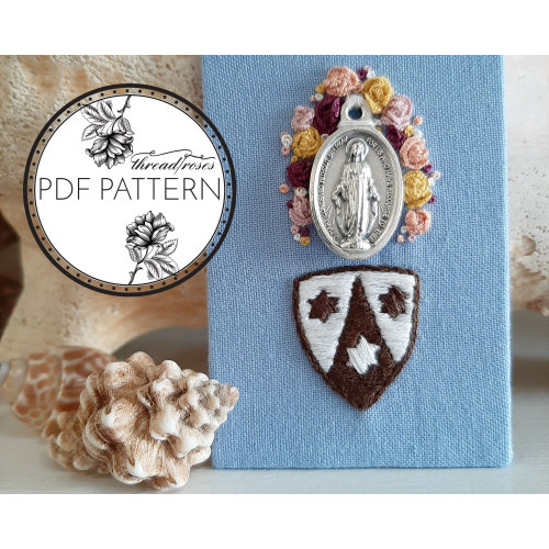 Miraculous Medal Crib Hangers - Catholic Embroidery Mini Pattern