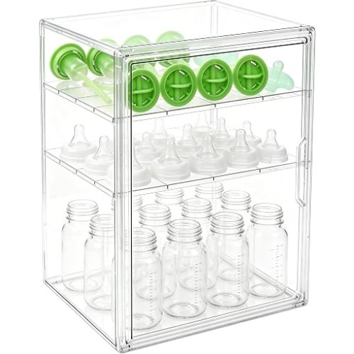 ERTIUANIO Baby Bottle Organizer for Countertop Cabinet Storage