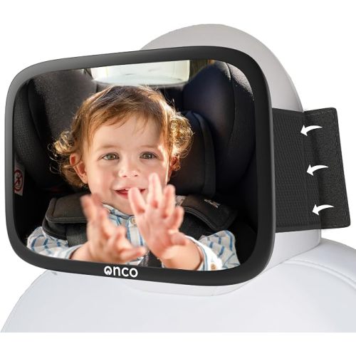 Baby Car Mirror for Fixed Headrests - Tesla-Compatible Non-Slip Mirror