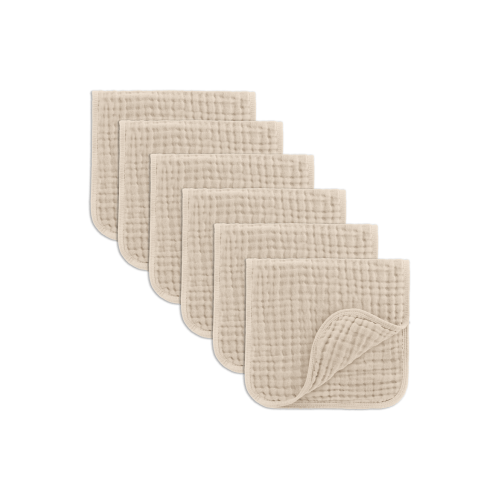 Muslin Burp Cloths - Pack of 6
