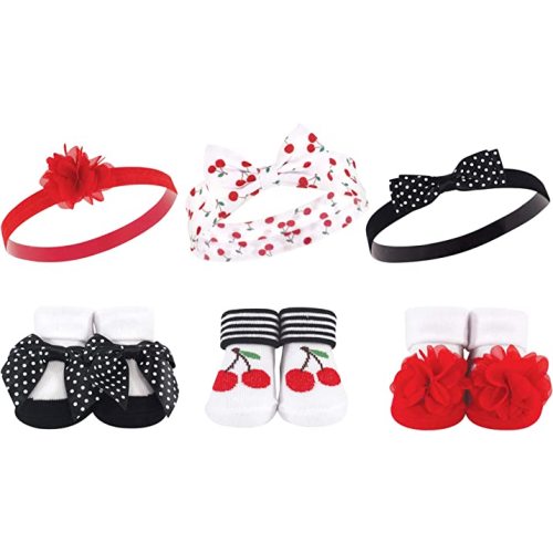Hudson Baby Girl's Headband and Socks Giftset